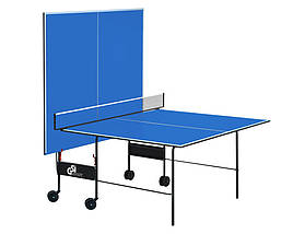 Тенісний стіл для закритих приміщень складаний тенісний стіл ігровий GSI-sport Аthletic Light синій, фото 2
