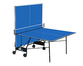 Тенісний стіл для закритих приміщень складаний тенісний стіл ігровий GSI-sport Compact Light синій, фото 4