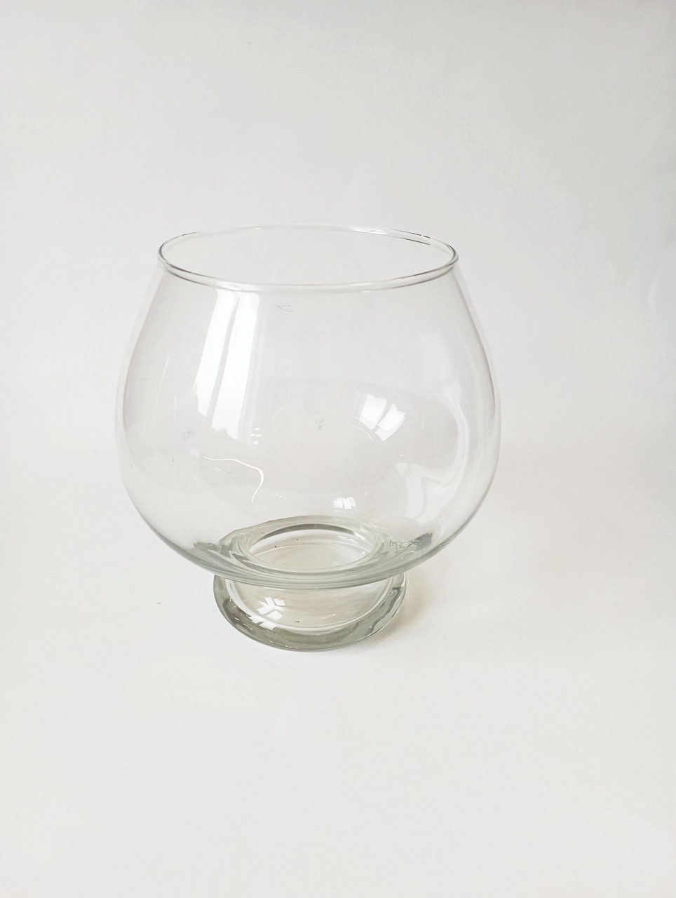 Ваза Конячка скляна прозора h18 d18 см 2.3л, фото 1