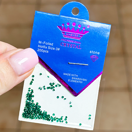 Камені піксі Master Professional CRYSTAL №07, 130 шт зелені, фото 1