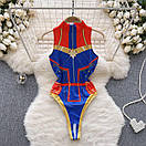 Костюм Captain America для рольових ігор, Жіночий костюм для секс ігор, Жіночий красивий Боді, фото 9