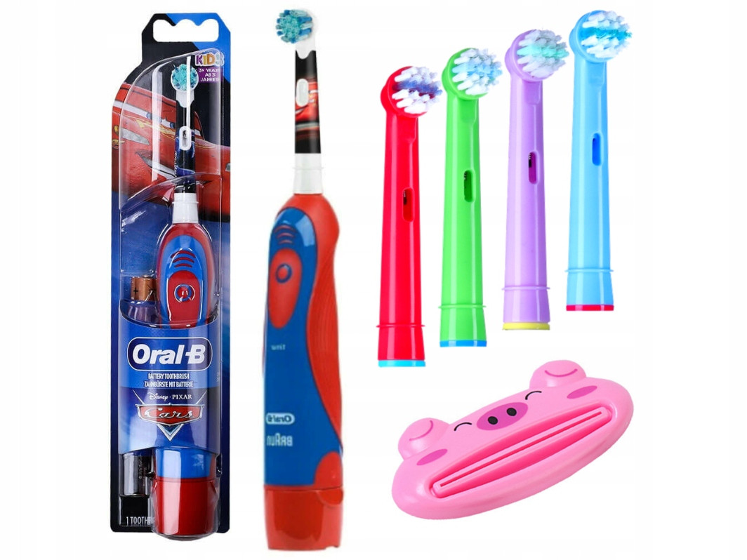Дитяча електрична зубна щітка ORAL-B Cars тачки + насадки
