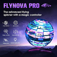 Летающий шар спиннер светящийся FlyNova Pro Gyrosphere игрушка мяч бумеранг, игрушка RW-743 летающий шар pr