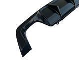 BMW E60 дифузор заднього бампера М тех з заглушкою ABS пластик БМВ Е60 Е61 задній дифузор М пакет бампера, фото 3