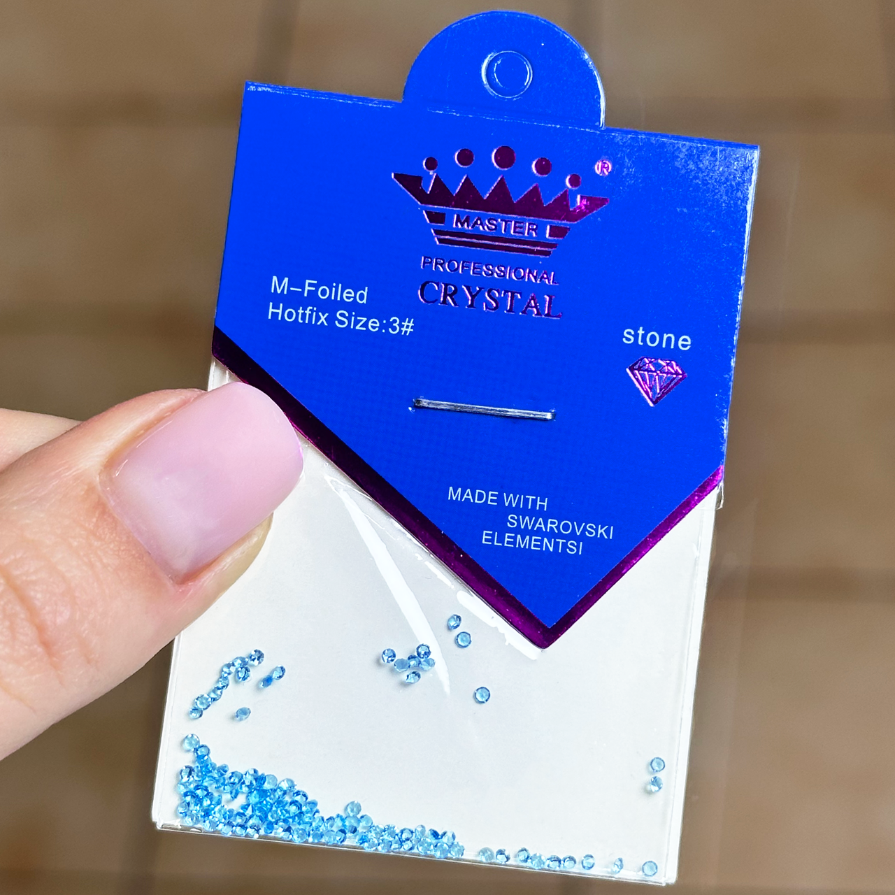 Камені піксі Master Professional CRYSTAL №04, 130 шт блакитні