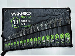 Набір ключів комбінованих WINSO PRO CR-V, 17шт., 6-24 мм, упакування чохол