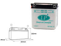 LANDPORT BATTERY YB16B-A1 SUZUKI VS 600/750/800 INTRUDER SERVICE - БЕЗ ЕЛЕКТРОЛІТУ (5)