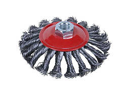 Щітка дротяна конусоподібна Ø100мм М14х2 мм (сталева кручена) 9024101 ТМ SIGMA Solmir