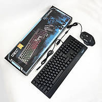 Клавиатура+мышка UKC с LED подсветкой от USB M-710, клавиатура игровая с подсветкой KD-831 и мышкой pr
