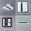 Квадратна Led люстра 100 Вт з пультом до 20 м² чорна/біла SAVIO 100W 2S WHITE/BLACK, фото 7