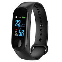 Фитнес браслет M3 Fit USB Smart Bracelet black, цветной экран