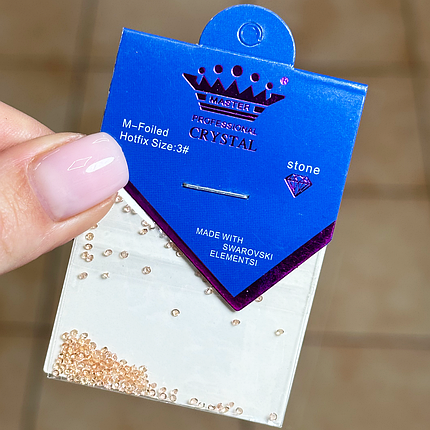 Камені піксі Master Professional CRYSTAL №06, 130 шт персикові, фото 1