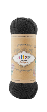 Напіввовняна пряжа 70/30 SUPERWASH ARTISAN Супервош Артисан № 60 - чорний