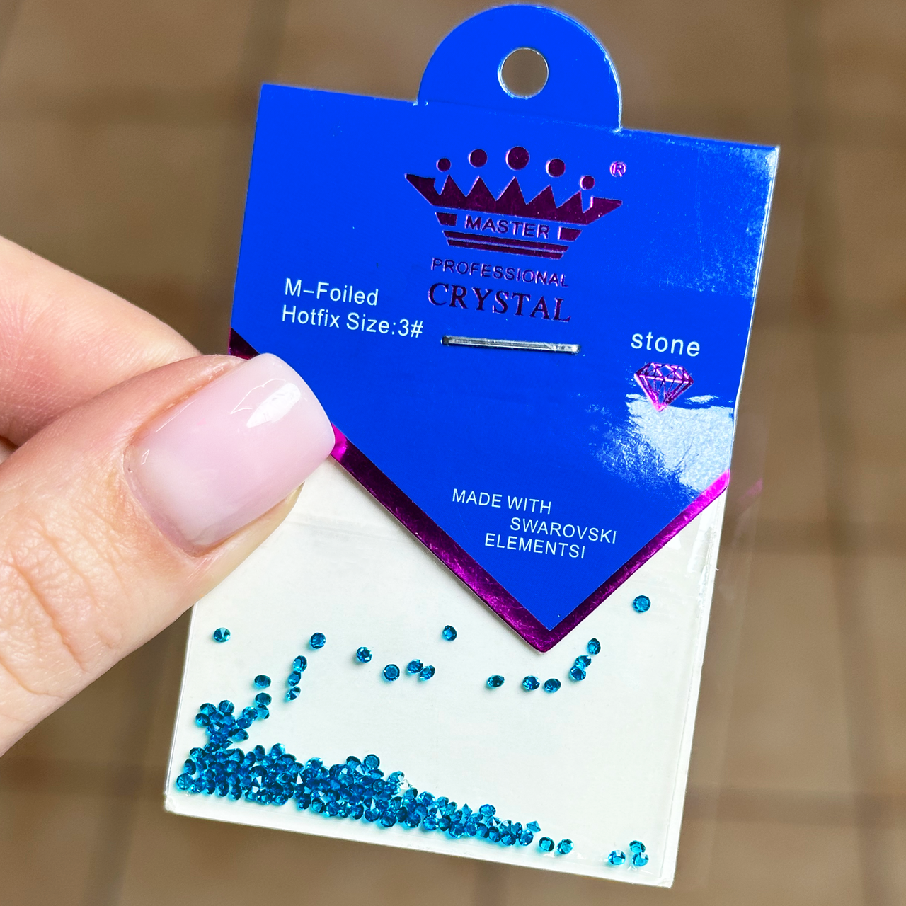 Камені піксі Master Professional CRYSTAL №05, 130 шт темно-блакитні