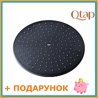 Лійка для верхнього душу Qtap Hlavova 230 мм округла QTHLAVA228O1ZBB Black Matt