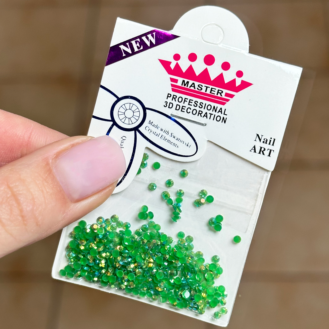 Стрази для декору Master Professional №13, зелені
