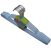 Набор металлических вешалок с силиконовым покрытием HMD Синий цвет 10 шт