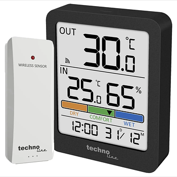 Гігрометр для дому Термогігрометр домашній Technoline WS9488 Anthracite (WS9488) Німеччина