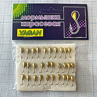 Блешня карасева для літнього кивка №18, Уралка (обратка), Золото, 5mm, 0,6g, Kumho №18