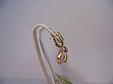 Золоті жіночі сережки Луї Вітон, з діамантами, вага 10,36 г., фото 3