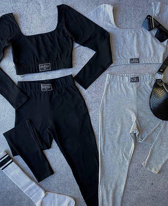Костюм жіночий топ+легінси, щільна віскоза джерсі 42-44; 46-48 "BLABLADRESS" Sin824-1529, фото 3