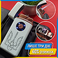 Спиральная сенсорная USB зажигалка Lightar Герб аккумуляторная зажигалка, Электронная зажигалка