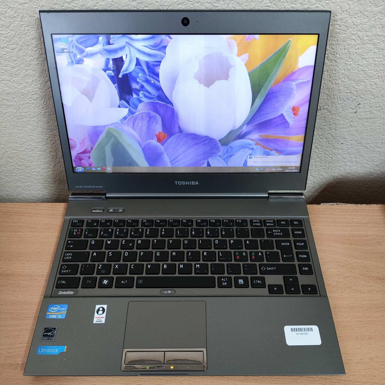 Ноутбук Toshiba Satelite Z830-10M 13.3" i3-2367M /4 Gb DDR3/128 Gb SSD/Intel HD Graphics 3000