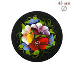 Брошка у Петриківському стилі, малюнок 041 Сапфір