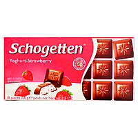 Шоколад молочный Schogetten Yoghurt-Strawberry 100 г с клубничным йогуртом