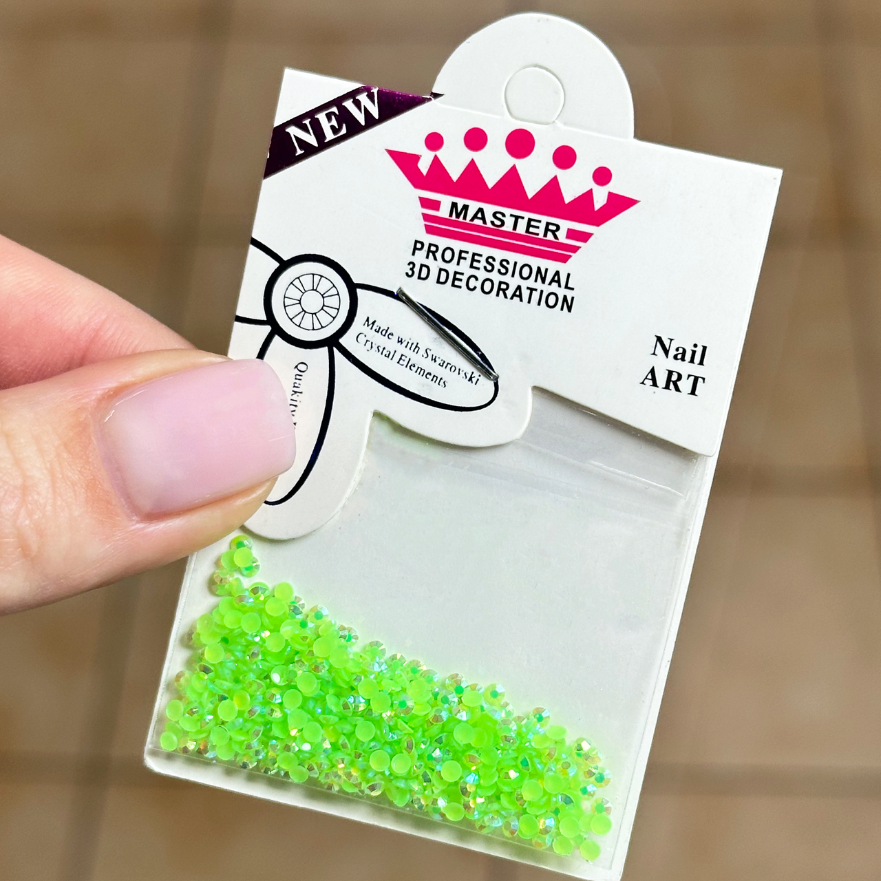 Стрази для декору Master Professional №15, салатові