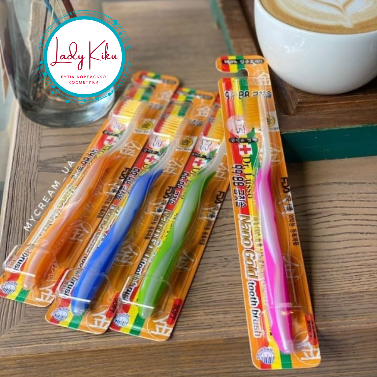 Зубна щітка з нано-частинками золота Dr. Lusso Nano Gold Toothbrush