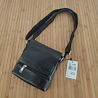 Мужская сумка кросс-боди через плечо "LeadHake" до 2 литров размер 19*19*4 см цвет черный