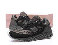 Обувь мужская Нью Баланс 991v2. Стильные мужские кроссовки New Balance 991v2 x Stone Island Black Khaki.