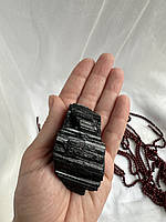 Шерл или черный турмалин крупный натуральный необработанный, 60*40*31 мм, вес 124 г, Бразилия