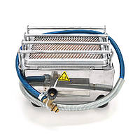Floor-mounted LPG gas heater for heating and cooking, hose with regulator included