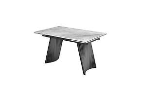 Обідній стіл керамічний ОЛІМПІЯ TML- 985 VETRO, колір ребекка грей+ чорний, фото 3