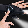 Рукавичка з вбудованим ліхтариком Glove Light, 1шт / Чорні рукавички з ліхтариком / Рукавичка з лед підсвічуванням, фото 8