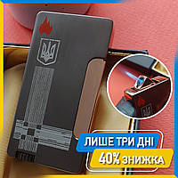 Зажигалка газовая подарочная Lighter Герб, Зажигалка с турбонаддувом в подарочной упаковке, зажигалка газ