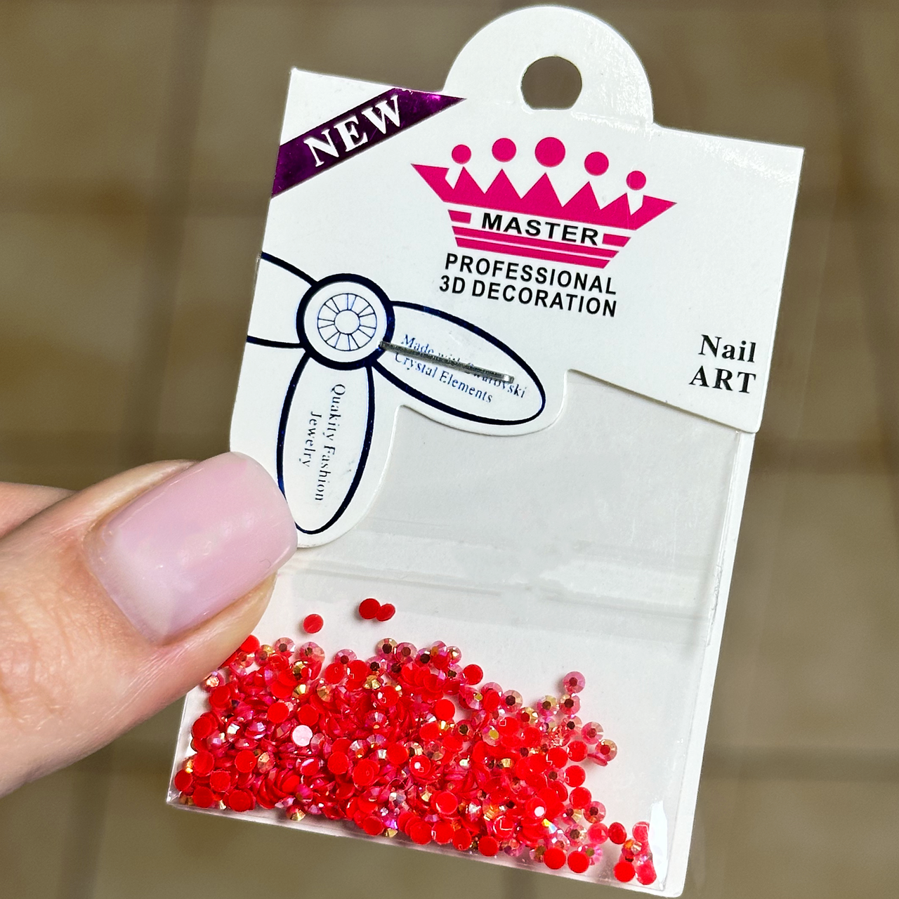 Стрази для декору Master Professional №07, червоні