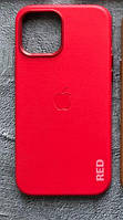 Чехол для Iphone 12 Pro Max Leather Case PU MagSafe, чехол накладка на айфон TPU+искусственная кожа Красный