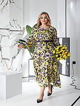 Довга сукня софт довгі рукави батал, фото 4