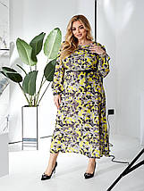 Довга сукня софт довгі рукави батал, фото 3