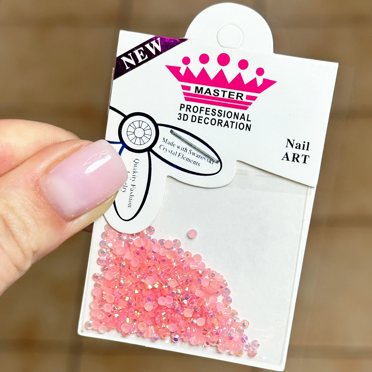 Стрази для декору Master Professional №04, світло-рожеві