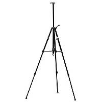 Мольберт тринога для малювання, настільний/підлоговий телескопічний алюмінієвий 4в1 (чорний) з чохлом