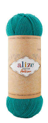 Напіввовняна пряжа 70/30 SUPERWASH ARTISAN Супервош Артисан № 507 - бірюзовий