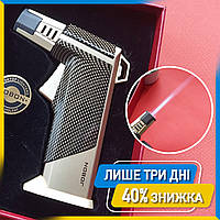 Запальничка газовий пальник Lighter, запалювання з турбонаддувом у подарунковому пакованні, запальничка пальника газ