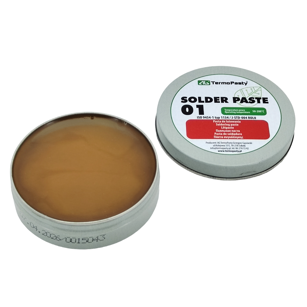 Флюс-паста AG Termopasty AGT-036 20 г середньоактивна ROL0 жир паяльний