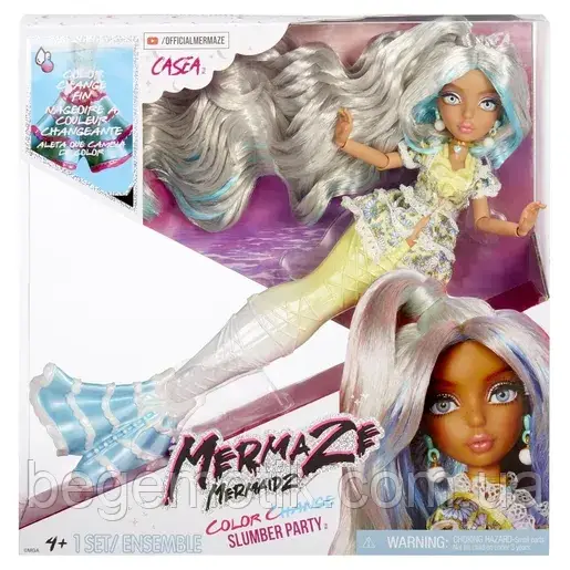 Лялька Русалка Кесі серія Піжамна вечірка Mermaze Mermaidz Slumber Party Colour Change Casea Doll