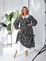 Дуже красиве плаття софт довгі рукави міді розміри батал, фото 4