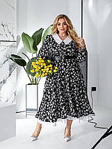 Дуже красиве плаття софт довгі рукави міді розміри батал, фото 3